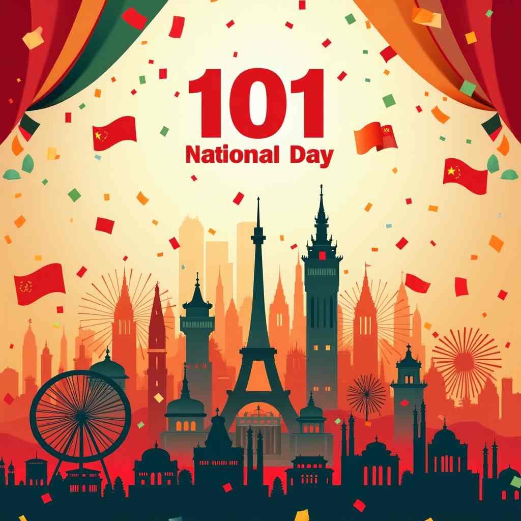 10.1 national day poster design psd